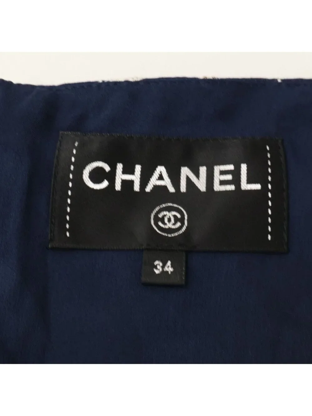 Chanel CC Logo Embroidery Halter Neck Dress 34